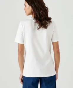 T-shirt fine côte pur coton