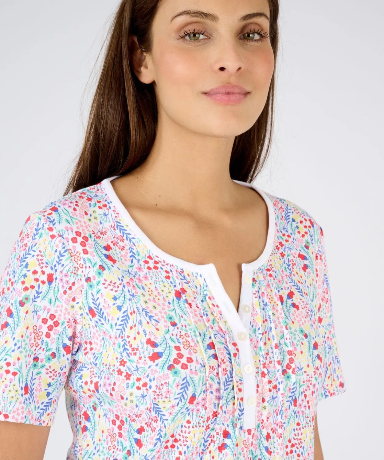 T-shirt fine côte pur coton
