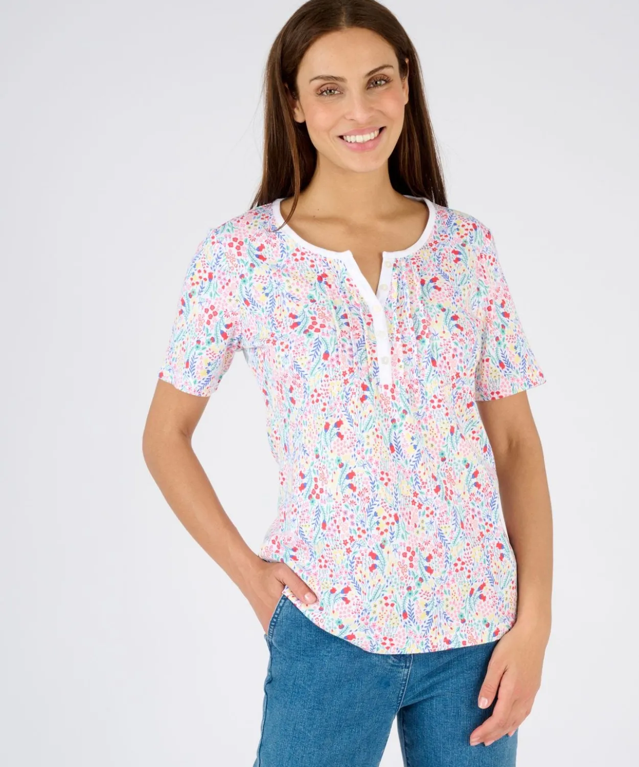 T-shirt fine côte pur coton