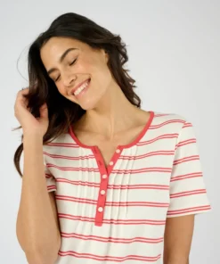 T-shirt fine côte pur coton