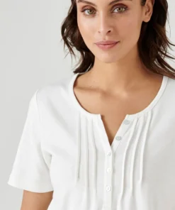 T-shirt fine côte pur coton