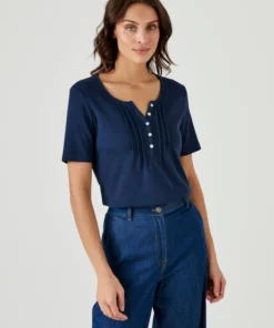 T-shirt fine côte pur coton