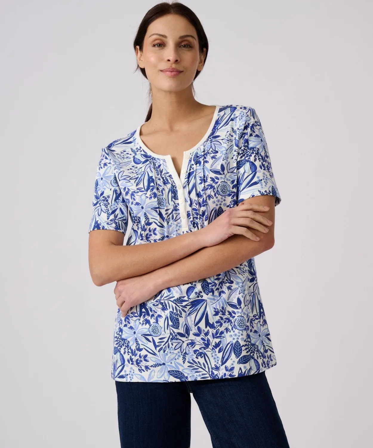 T-shirt fine côte pur coton