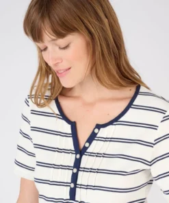 T-shirt fine côte pur coton