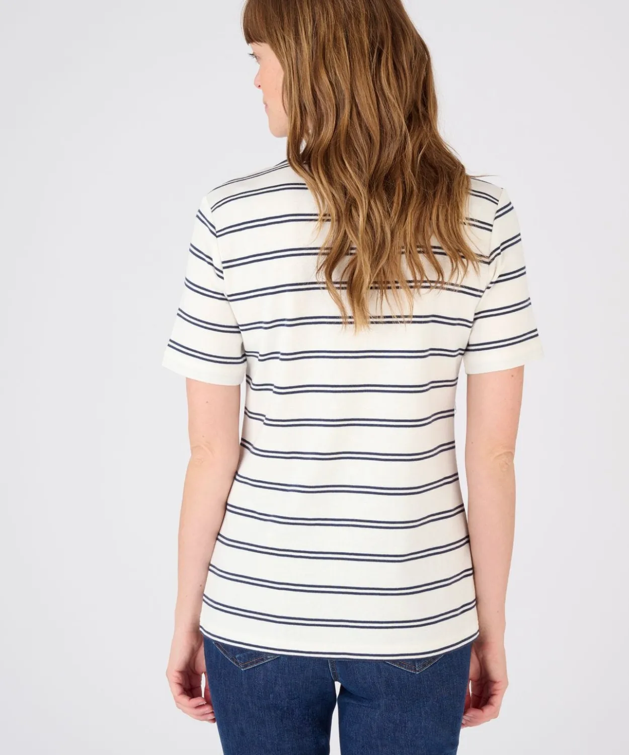 T-shirt fine côte pur coton