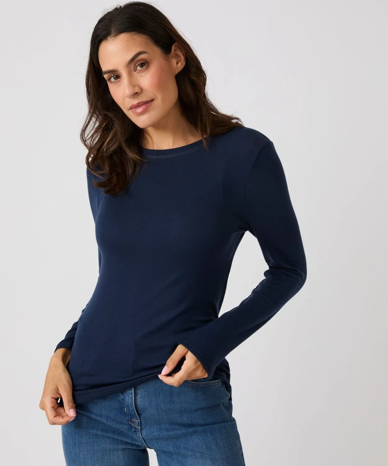 T-shirt fine côte Thermolactyl Sensitive, col rond