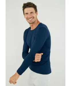 T-shirt homme Thermolactyl col rond, côtes molletonnées