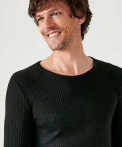 T-shirt homme Thermolactyl col rond, côtes molletonnées
