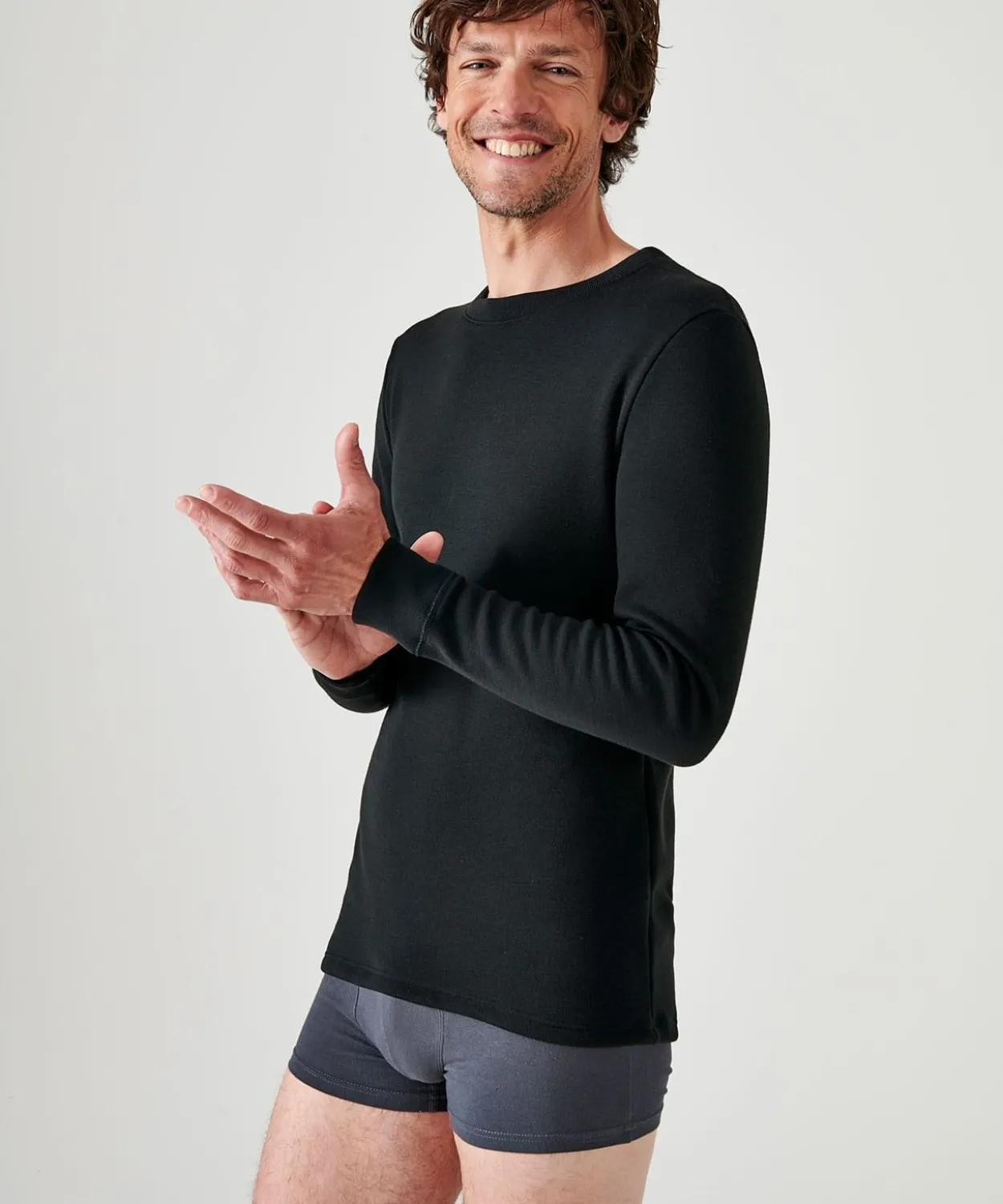 T-shirt homme Thermolactyl manches longues, molleton gratté