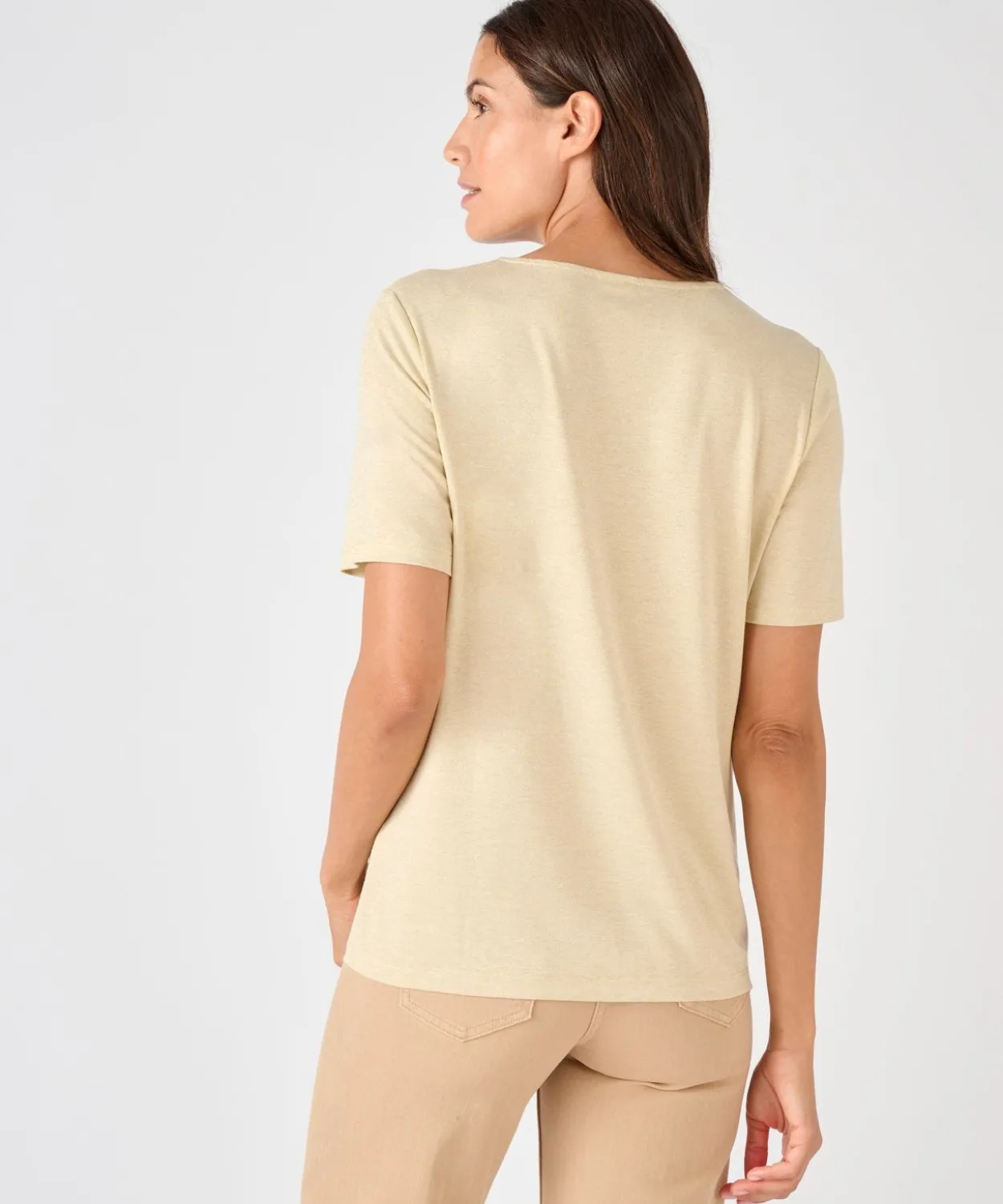 T-shirt maille brillante