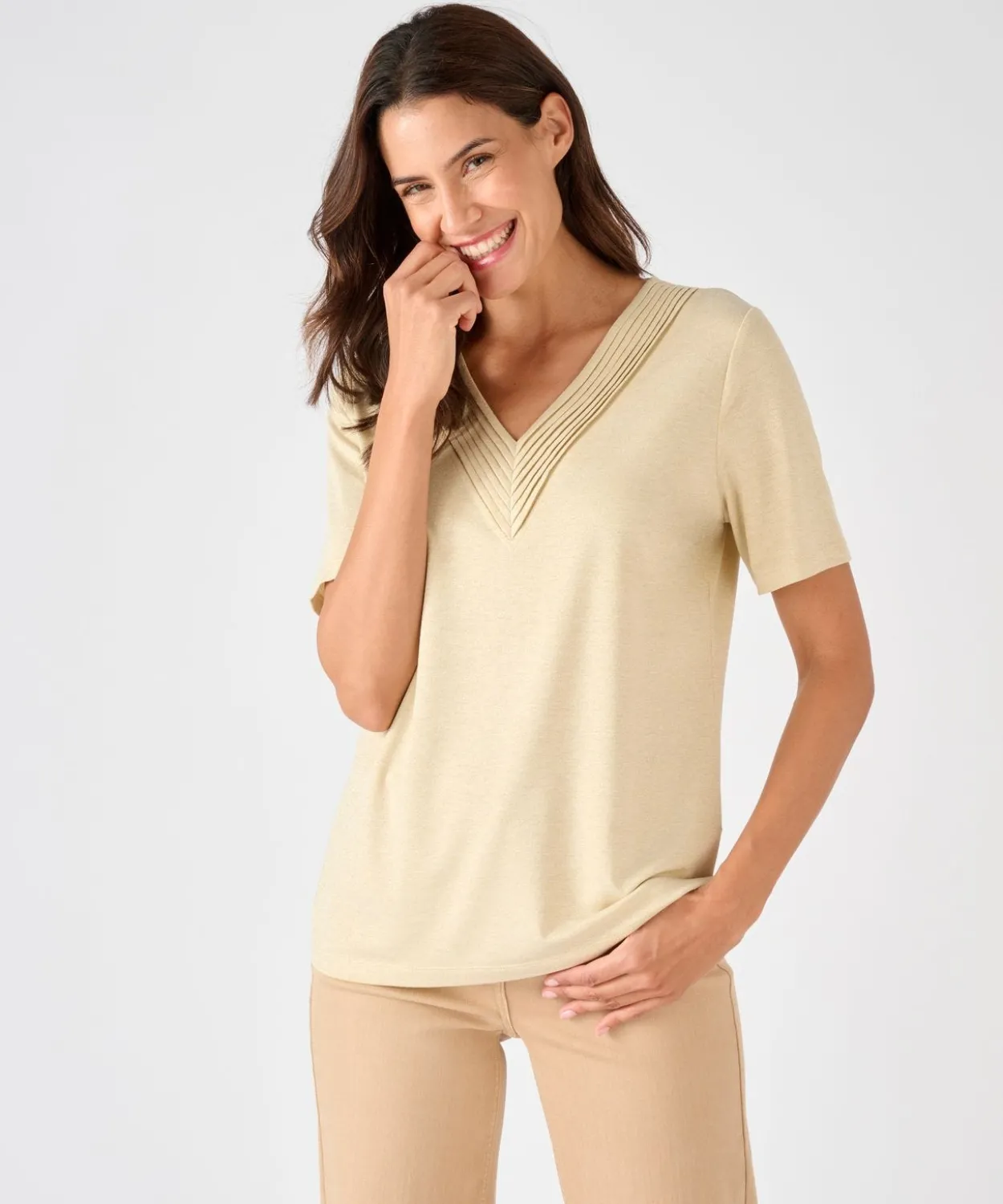 T-shirt maille brillante