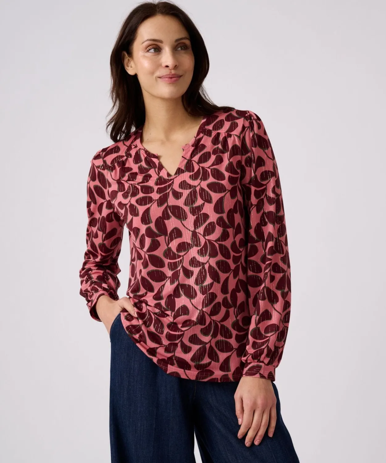 T-shirt maille crêpe stretch fil brillant