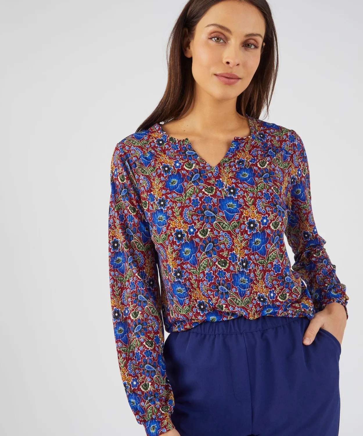 T-shirt maille crêpe stretch fil brillant