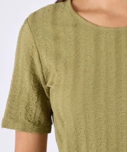 T-shirt maille jacquard effet froissé