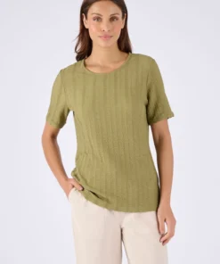 T-shirt maille jacquard effet froissé