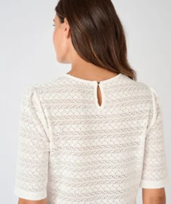 T-shirt maille jacquard reliéfée