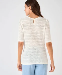 T-shirt maille jacquard reliéfée