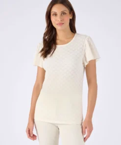 T-shirt maille jacquard reliéfée