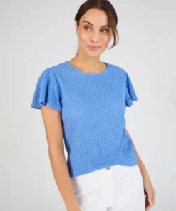 T-shirt maille jacquard reliéfée