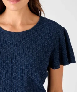 T-shirt maille jacquard reliéfée