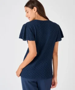 T-shirt maille jacquard reliéfée