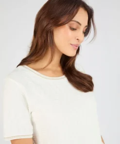 T-shirt maille jacquard reliéfée