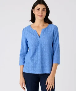 T-shirt maille jacquard texturée
