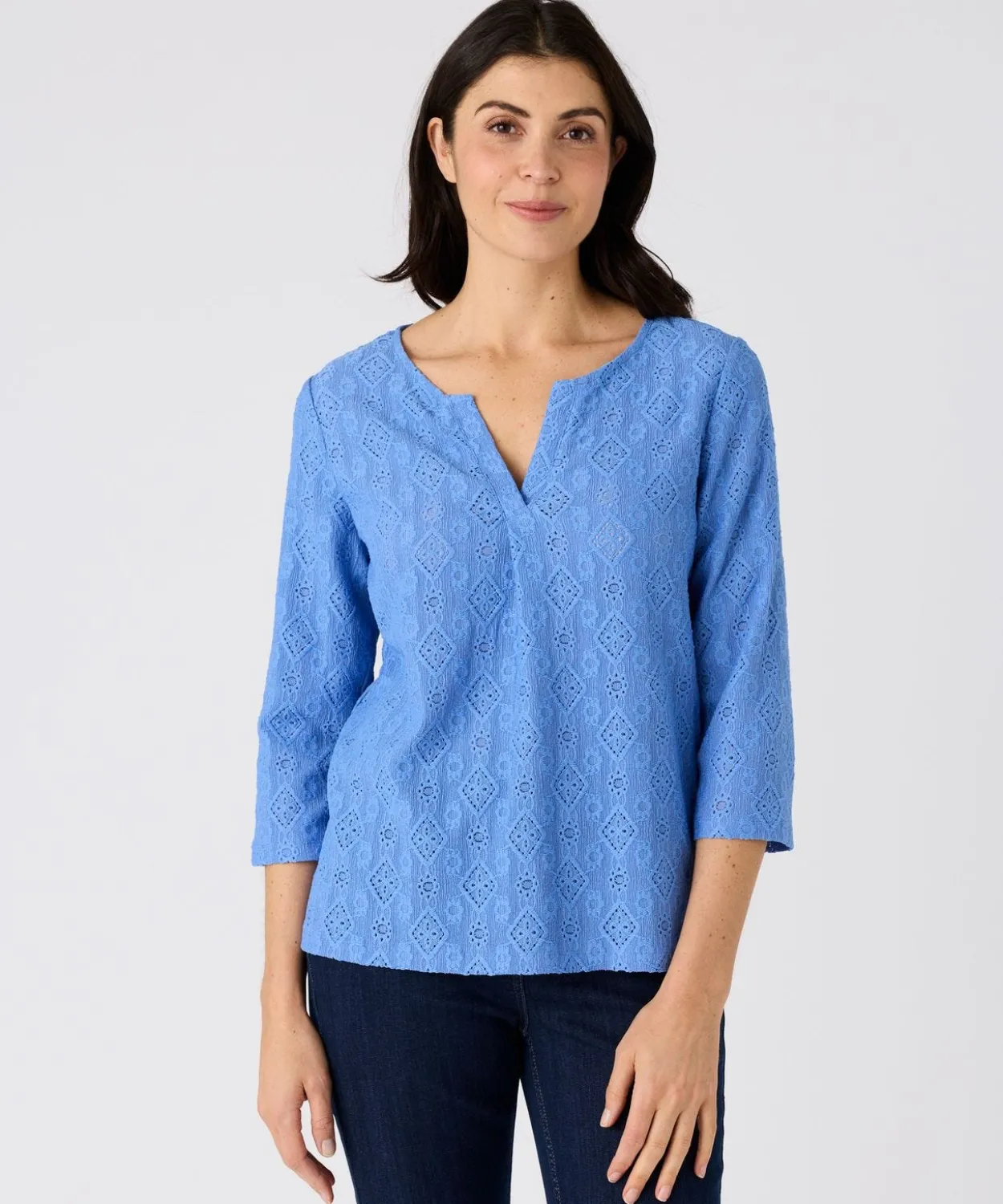 T-shirt maille jacquard texturée