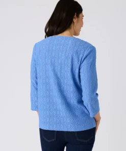 T-shirt maille jacquard texturée
