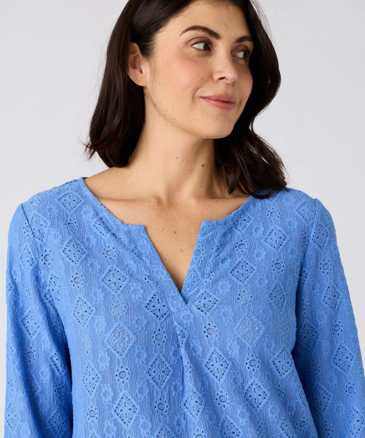 T-shirt maille jacquard texturée