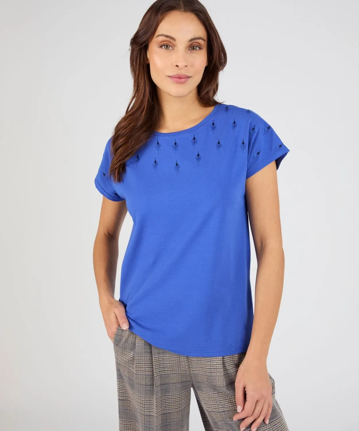 T-shirt maille jersey brodée