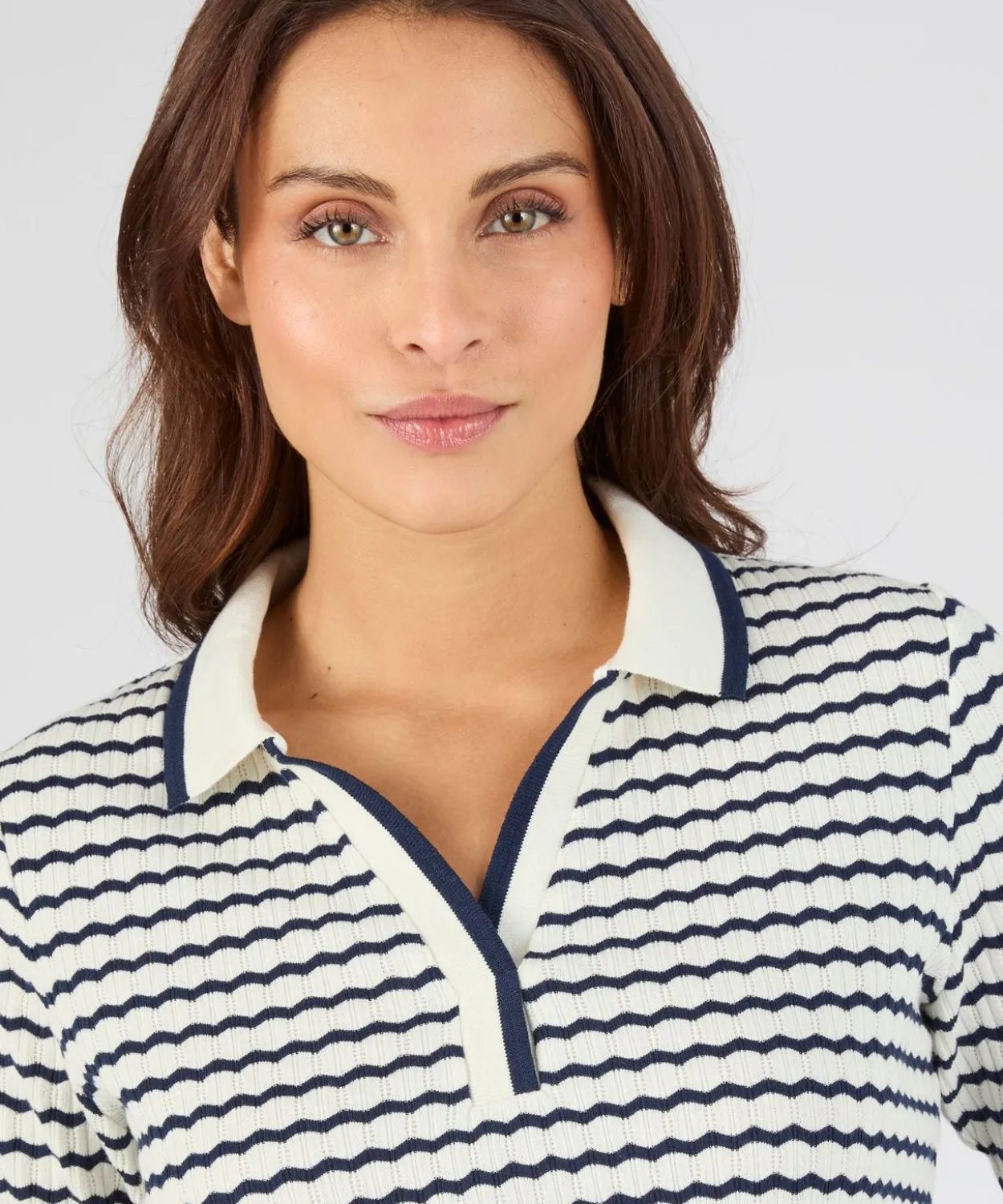 T-shirt maille pointelle, uni ou rayé