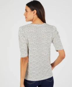 T-shirt maille rayures fantaisie