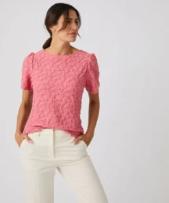 T-shirt maille reliéfée