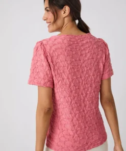 T-shirt maille reliéfée