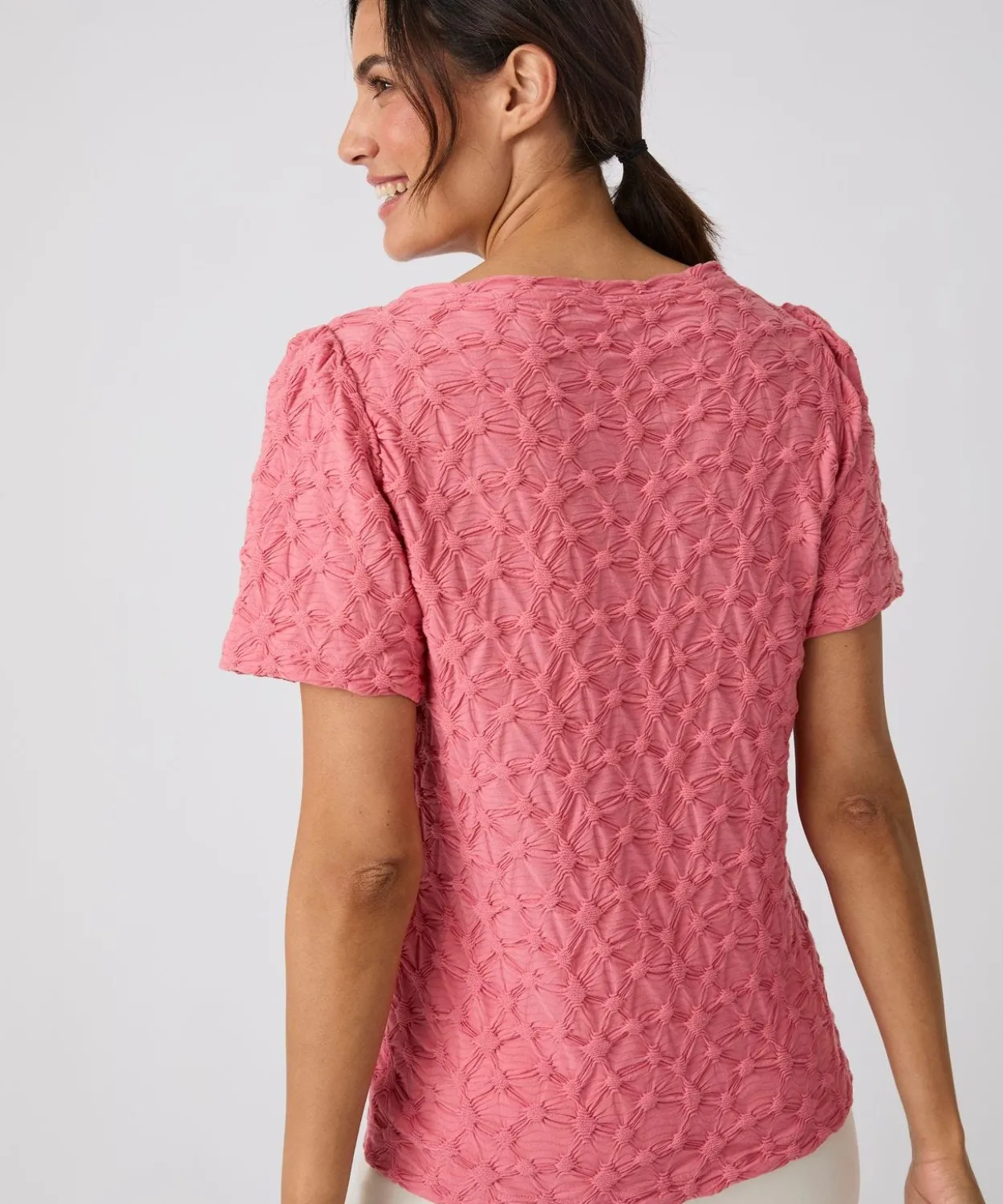 T-shirt maille reliéfée