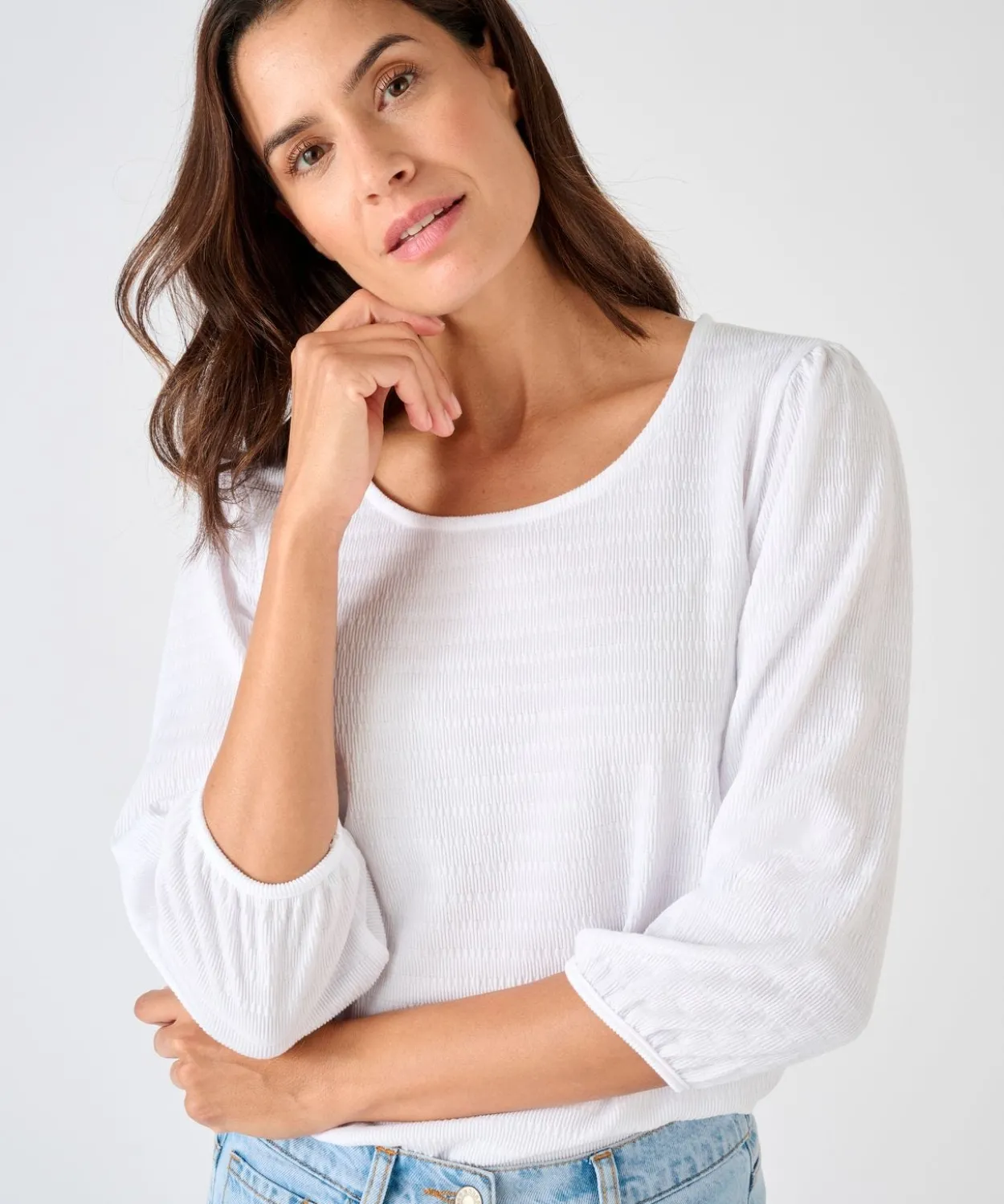 T-shirt maille texturée