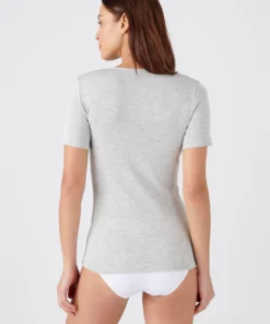T-shirt manches courtes fine côte guipure Thermolactyl