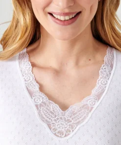 T-shirt manches courtes, maille ajourée Thermolactyl