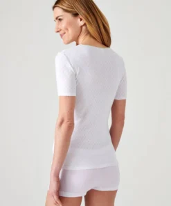 T-shirt manches courtes, maille ajourée Thermolactyl