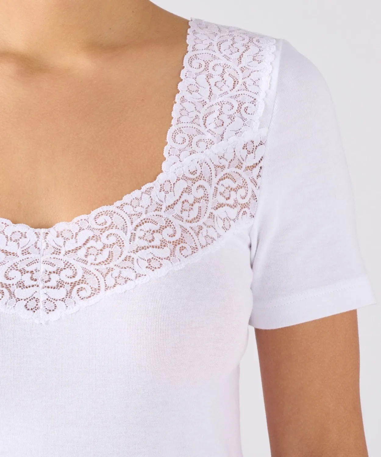 T-shirt manches courtes maille pur coton peigné