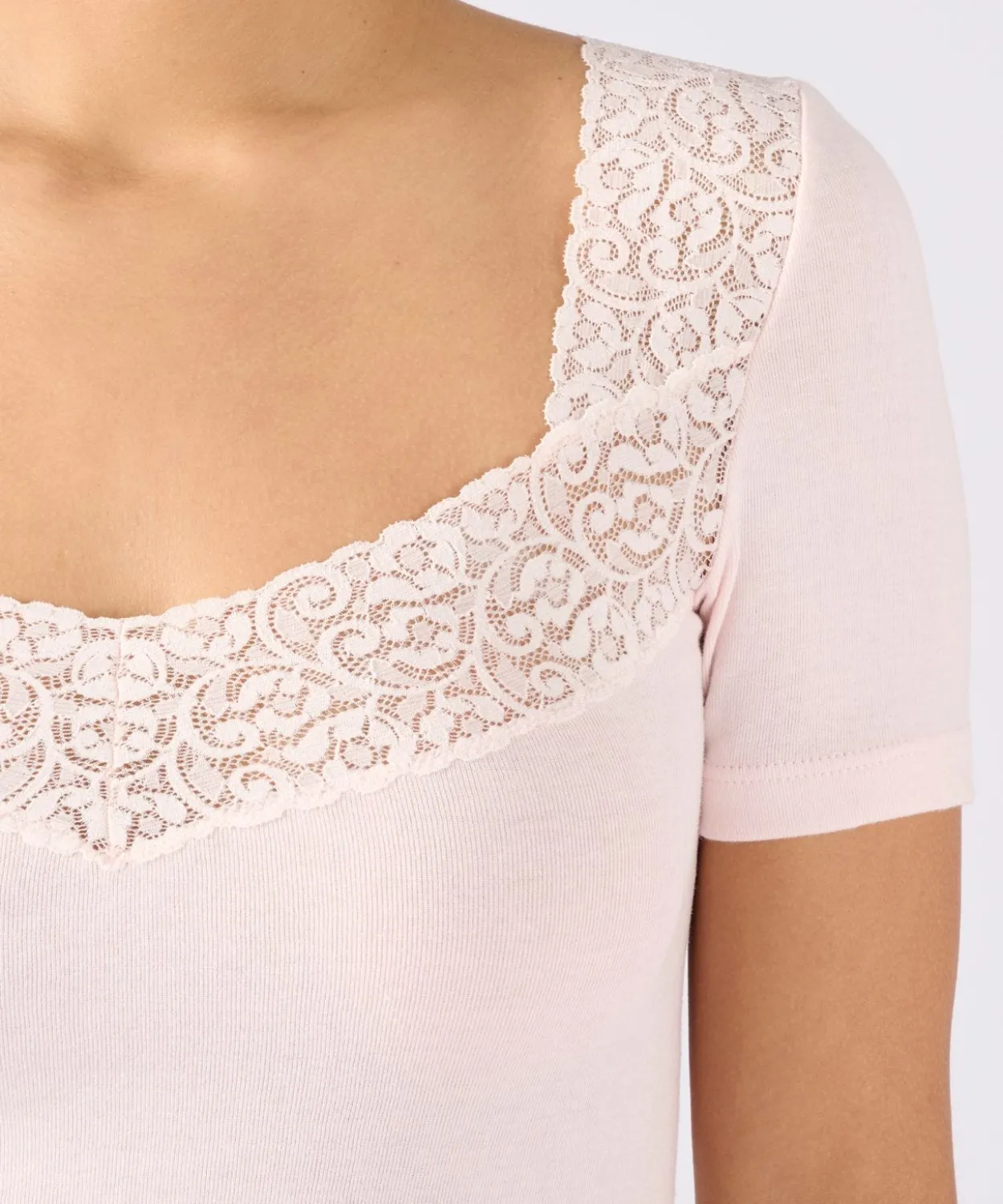 T-shirt manches courtes maille pur coton peigné