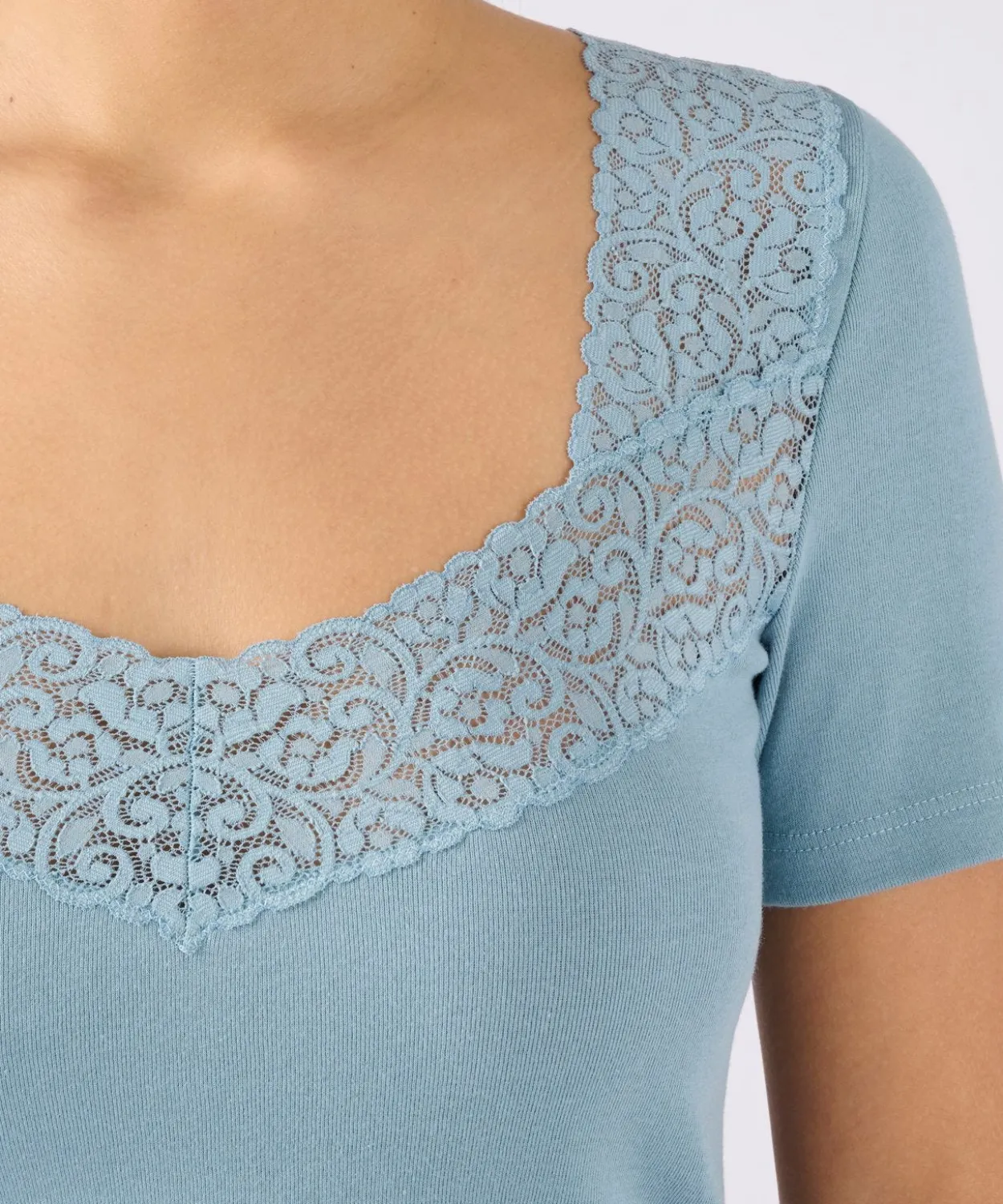 T-shirt manches courtes maille pur coton peigné