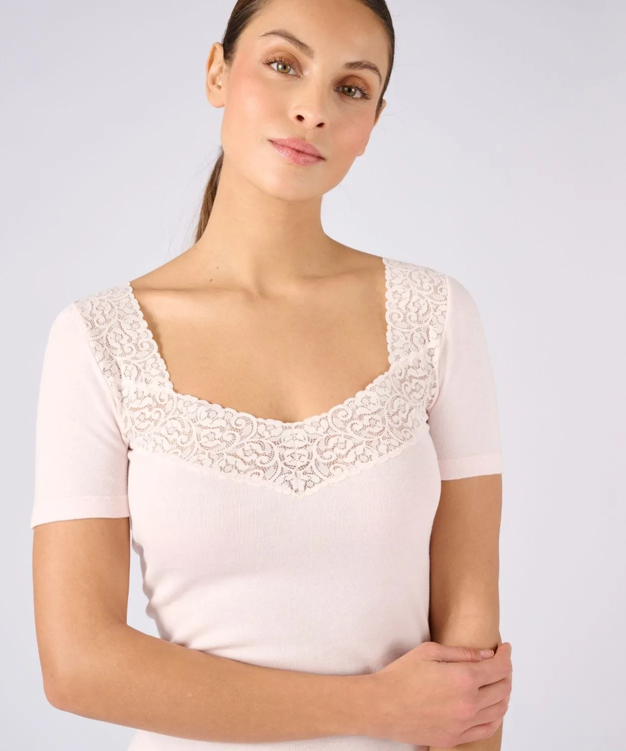 T-shirt manches courtes maille pur coton peigné