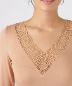 T-shirt manches longues dentelle Thermolactyl Sensitive