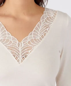 T-shirt manches longues dentelle Thermolactyl Sensitive