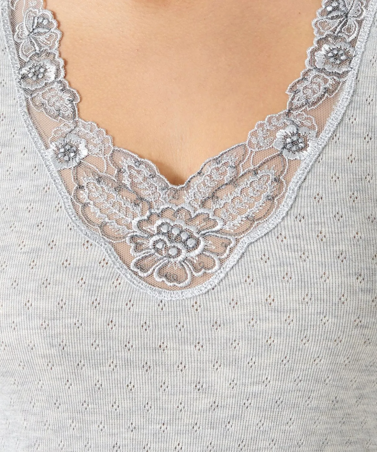 T-shirt manches longues maille ajourée Thermolactyl