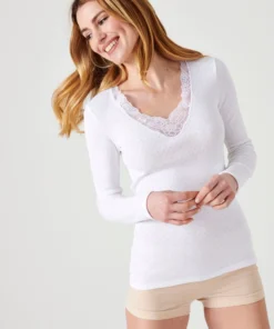 T-shirt manches longues maille ajourée Thermolactyl