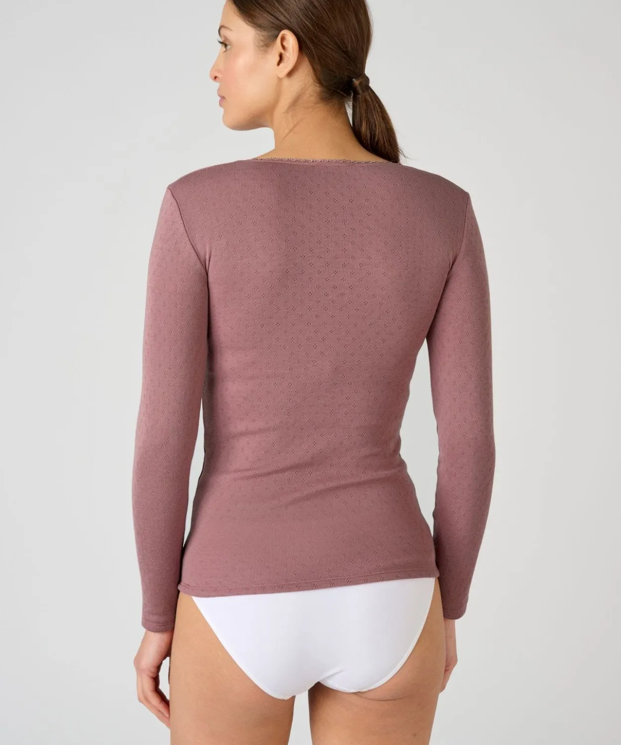 T-shirt manches longues maille ajourée Thermolactyl