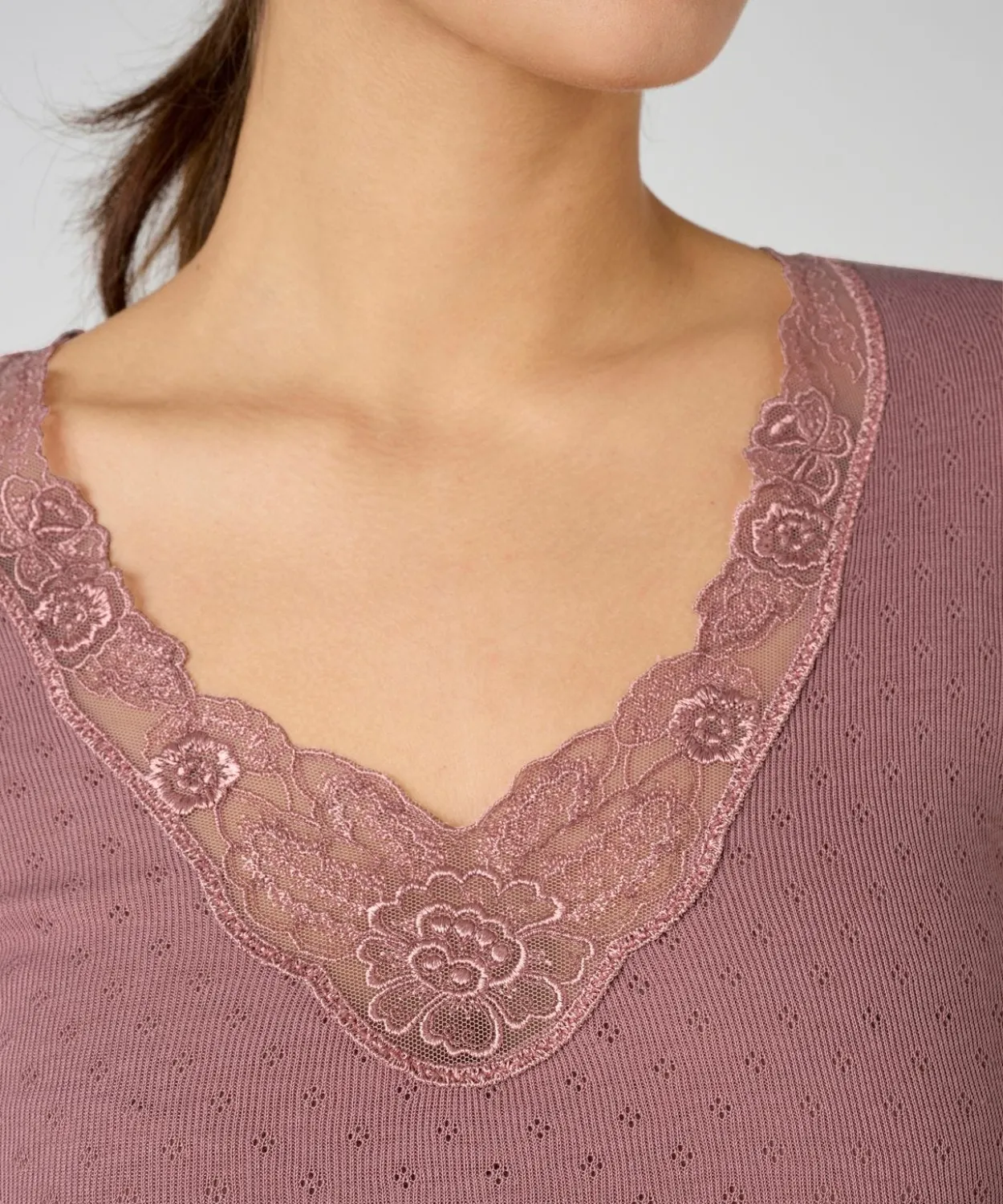 T-shirt manches longues maille ajourée Thermolactyl
